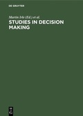 Cover: Studies in Decision Making - De Gruyter