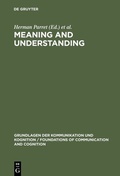Cover: Meaning and Understanding - De Gruyter