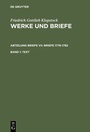 Cover: Friedrich Gottlieb Klopstock: Werke und Briefe. Abteilung Briefe VII: Briefe 1776-1782 / Text - De Gruyter