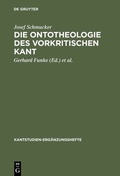 Cover: Die Ontotheologie des vorkritischen Kant - De Gruyter