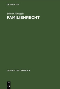 Bild vergrößern Bild: Familienrecht - De Gruyter