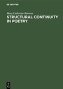 Cover: Structural continuity in poetry - De Gruyter Mouton