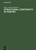 Cover: Structural continuity in poetry - De Gruyter Mouton