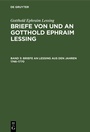 Cover: Briefe an Lessing aus den Jahren 1746-1770 - De Gruyter