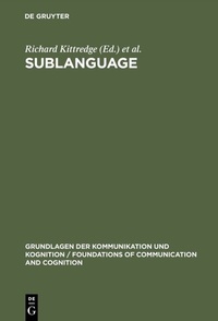 Enlarge image Cover: Sublanguage - De Gruyter