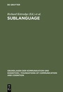 Cover: Sublanguage - De Gruyter