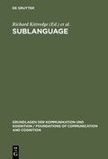 Cover: Sublanguage - De Gruyter