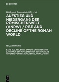 Cover: Sprache und Literatur (Literatur der augusteischen Zeit: Einzelne Autoren, Fortsetzung, Vergil, Horaz, Ovid) - De Gruyter