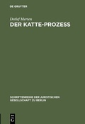 Cover: Der Katte-Proze&szlig; - De Gruyter