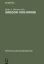 Cover: Gregor von Rimini - De Gruyter