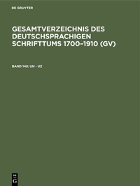 Abbildung von: Un - Uz - De Gruyter Saur