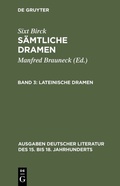 Cover: Lateinische Dramen - De Gruyter