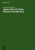 Abbildung von: Analysis of Non-Metals in Metals - De Gruyter