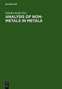 Abbildung von: Analysis of Non-Metals in Metals - De Gruyter