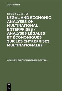 Abbildung von: European Merger Control - De Gruyter