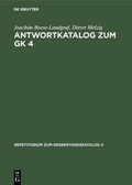 Cover: Antwortkatalog zum GK 4 - De Gruyter