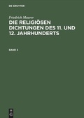 Cover: Die religi&ouml;sen Dichtungen des 11. und 12. Jahrhunderts. Band 2 - De Gruyter
