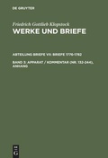 Cover: Apparat / Kommentar (Nr. 132-244), Anhang - De Gruyter