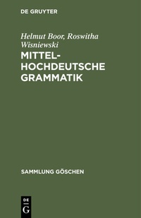 Abbildung von: Mittelhochdeutsche Grammatik - De Gruyter Mouton