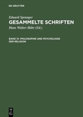 Cover: Philosophie und Psychologie der Religion - De Gruyter