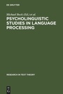 Cover: Psycholinguistic Studies in Language Processing - De Gruyter