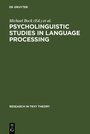 Cover: Psycholinguistic Studies in Language Processing - De Gruyter