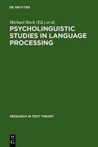 Abbildung von: Psycholinguistic Studies in Language Processing - De Gruyter