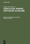 Cover: Schriften aus der Zeit von 1797 bis 1799 - De Gruyter
