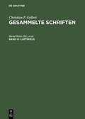 Cover: Christian F. Gellert: Gesammelte Schriften / Lustspiele - De Gruyter