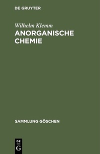 Bild vergrößern Bild: Anorganische Chemie - De Gruyter