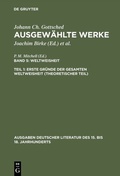 Cover: Erste Gr&uuml;nde der gesamten Weltweisheit (Theoretischer Teil) - De Gruyter