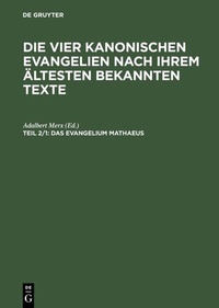 Enlarge image Cover: Das Evangelium Mathaeus - De Gruyter