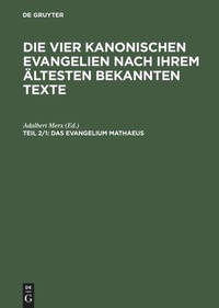 Enlarge image Cover: Das Evangelium Mathaeus - De Gruyter
