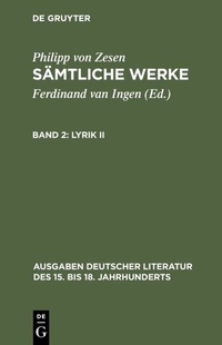 Abbildung von: Lyrik II - De Gruyter