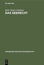 Cover: Das Seerecht - De Gruyter