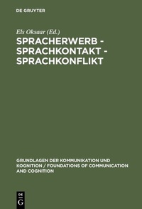 Abbildung von: Spracherwerb - Sprachkontakt - Sprachkonflikt - De Gruyter