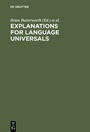 Cover: Explanations for Language Universals - De Gruyter Mouton