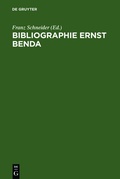 Cover: Bibliographie Ernst Benda - De Gruyter