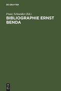 Cover: Bibliographie Ernst Benda - De Gruyter