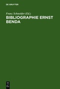 Cover: Bibliographie Ernst Benda - De Gruyter