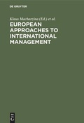 Cover: European Approaches to International Management - De Gruyter
