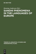 Cover: Sandhi Phenomena in the Languages of Europe - De Gruyter Mouton