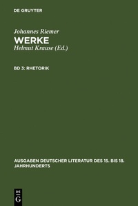 Abbildung von: Rhetorik - De Gruyter