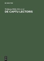 Cover: De captu lectoris - De Gruyter
