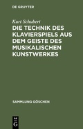 Cover: Die Technik des Klavierspiels aus dem Geiste des musikalischen Kunstwerkes - De Gruyter