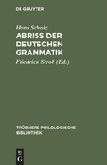 Cover: Abriss der deutschen Grammatik - De Gruyter Mouton