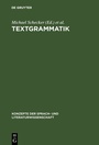 Cover: Textgrammatik - De Gruyter