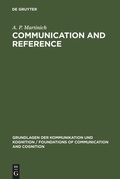 Cover: Communication and Reference - De Gruyter