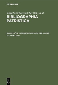 Abbildung von: Die Erscheinungen der Jahre 1979 und 1980 - De Gruyter
