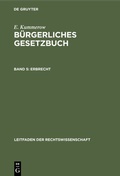 Cover: Erbrecht - De Gruyter